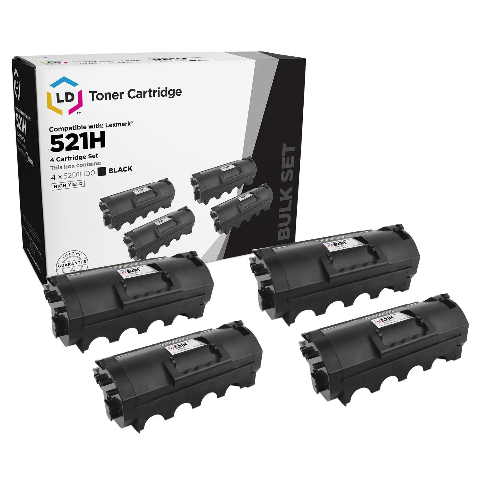 LD Products Compatible 52D1H00 MS810 Toner Cartridge Replacement Large, Black