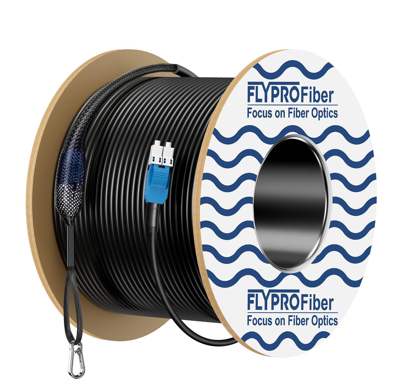 FLYPROFiber LC-LC OS2 Fiber Patch Cable 50M 164ft Armored Duplex New Open Box