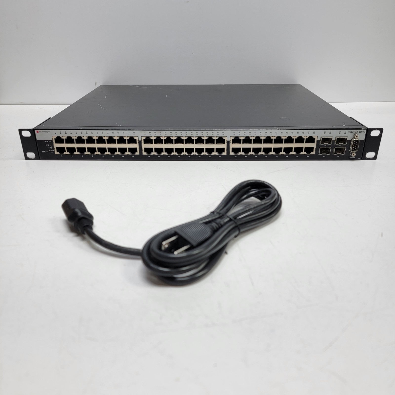 NEW POWER CORD - ENTERASYS C5G124-48P2 48 Port PoE GIGABIT NETWORK SWITCH