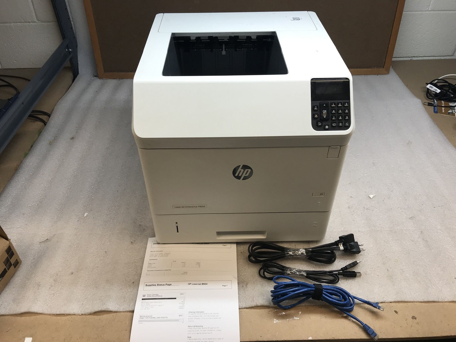 HP LaserJet Enterprise M604 Monochrome Laser Printer 22K Pages - tested