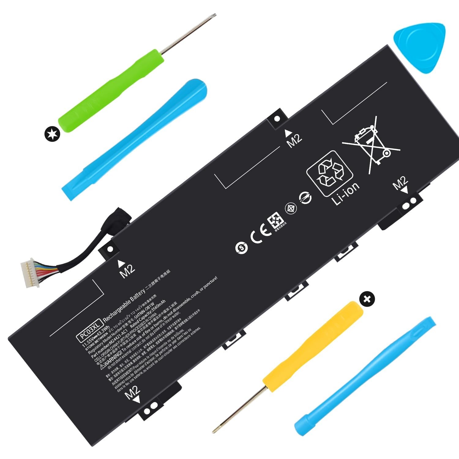 High-Capacity Laptop Battery Replacement for HP Pavilion x360 14 & Aero 13 Model