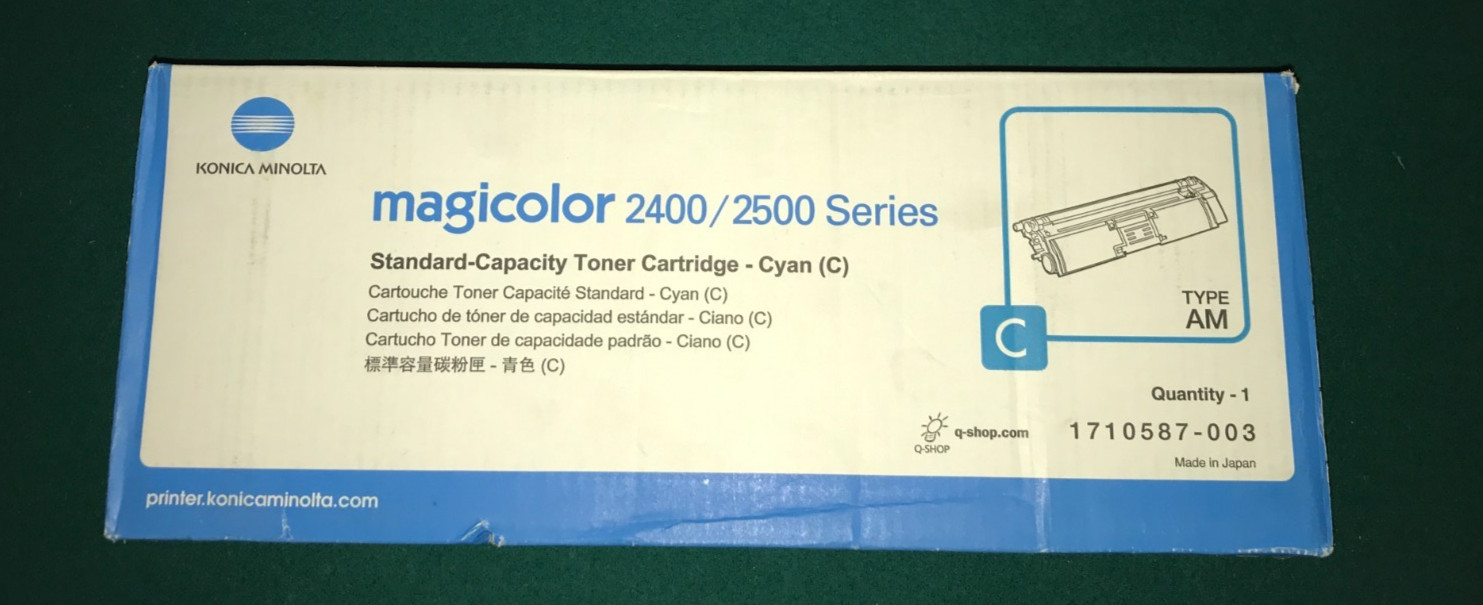 NEW Genuine Konica Minolta MC 2400W 2430DL 2480MF 2500W Toner CYAN 1710587-003