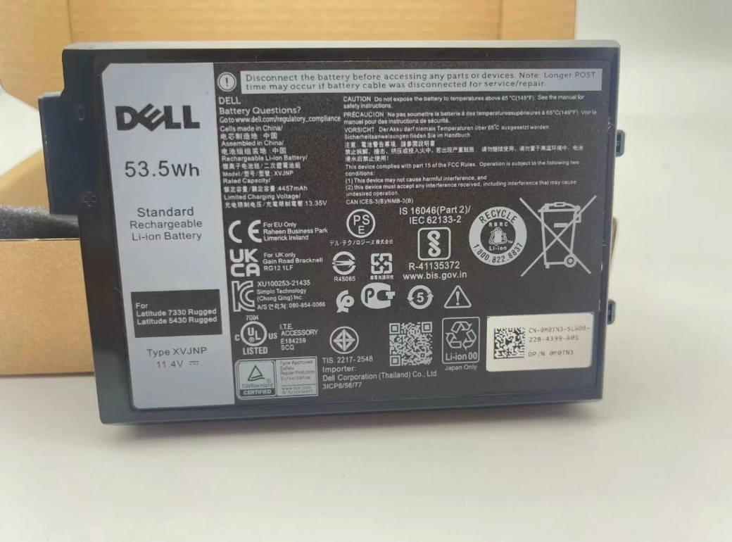 Genuine XVJNP 53.5Wh Battery Dell Latitude 5430 7330 Rugged Extreme 6JRCP M0TN3