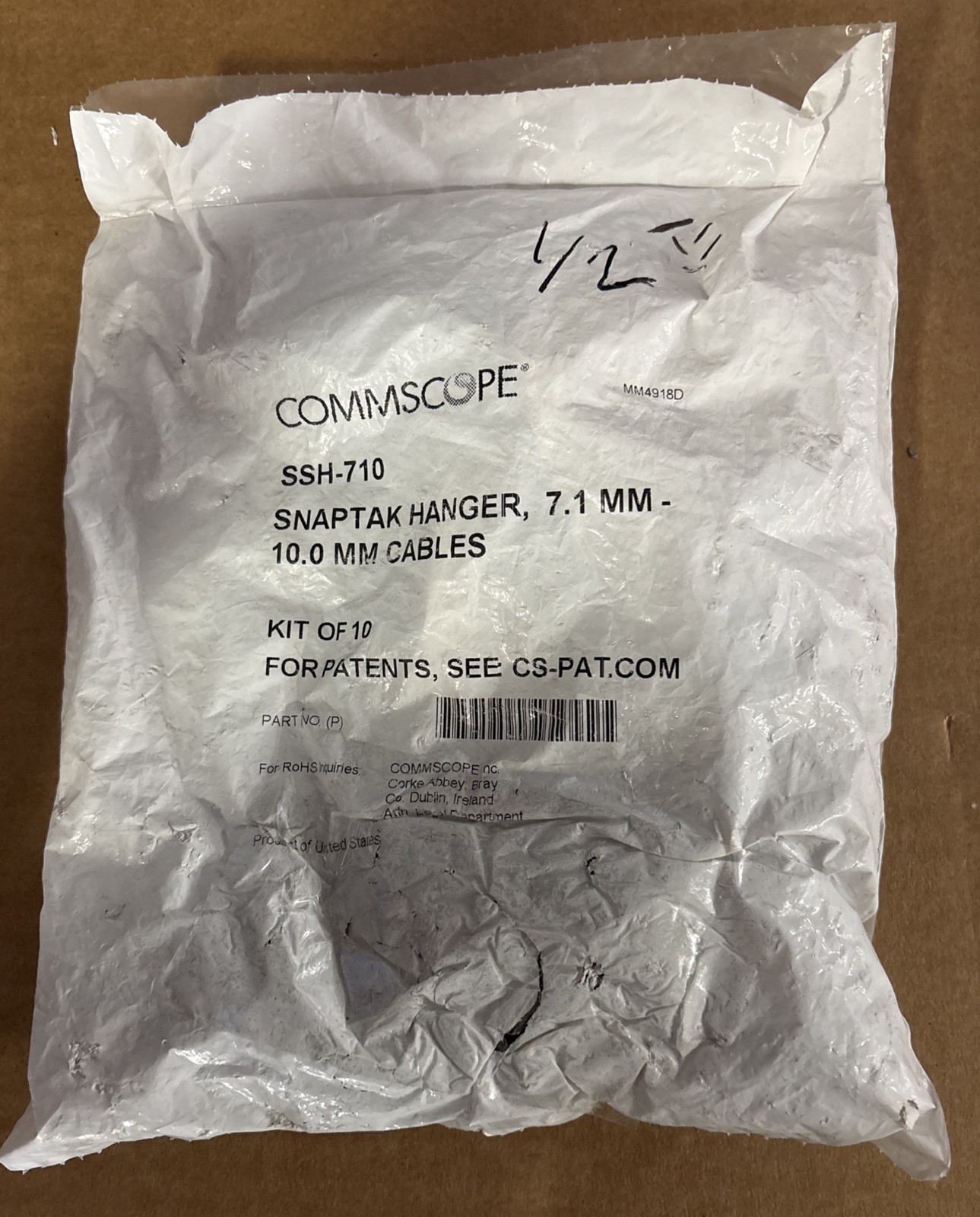 COMMSCOPE SSH-710 SNAPTAK HANGER 7.1mm-10.0mm (bag Of 10)