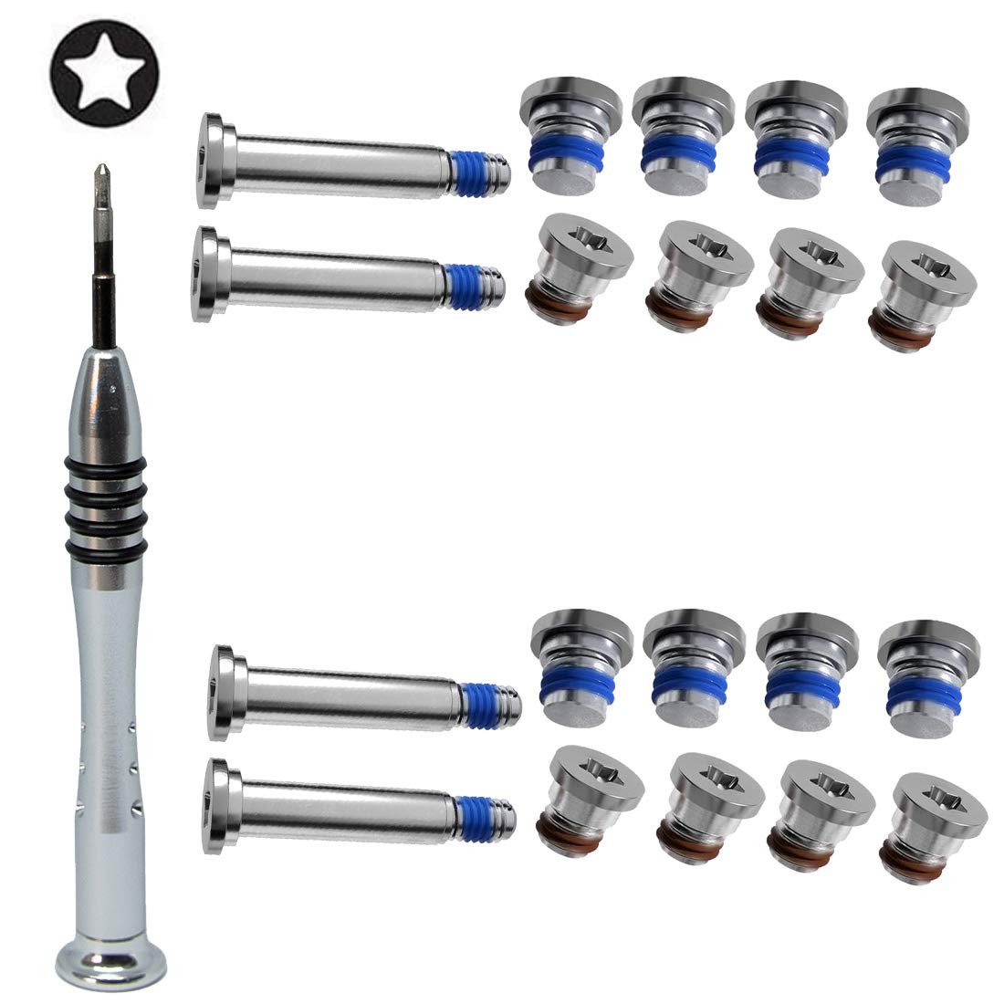 2 Sets Replacement Screws with Screwdriver for Small, 1.2mm diameter, 1