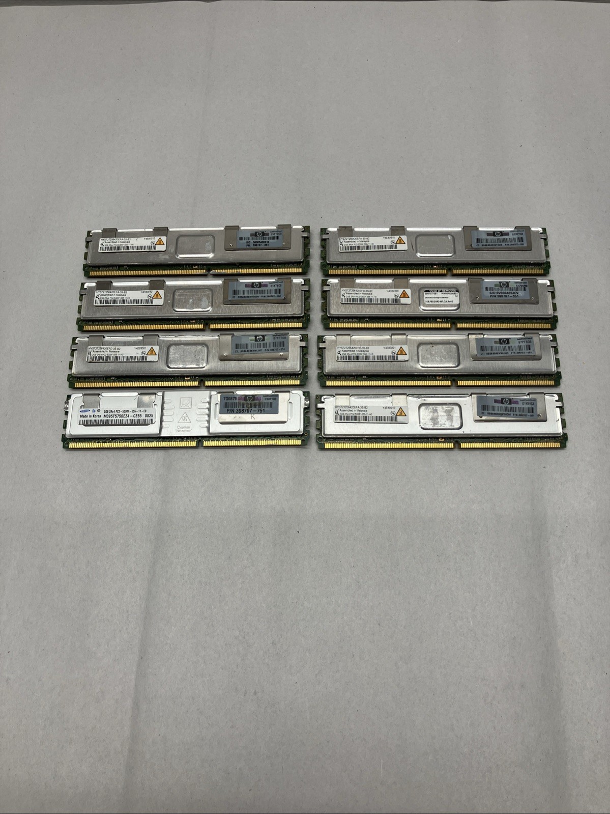 16GB 398707-051 HP Kit 8x 2GB DDR2 667mhz PC2-5300F 2Rx4 ECC Server RAM