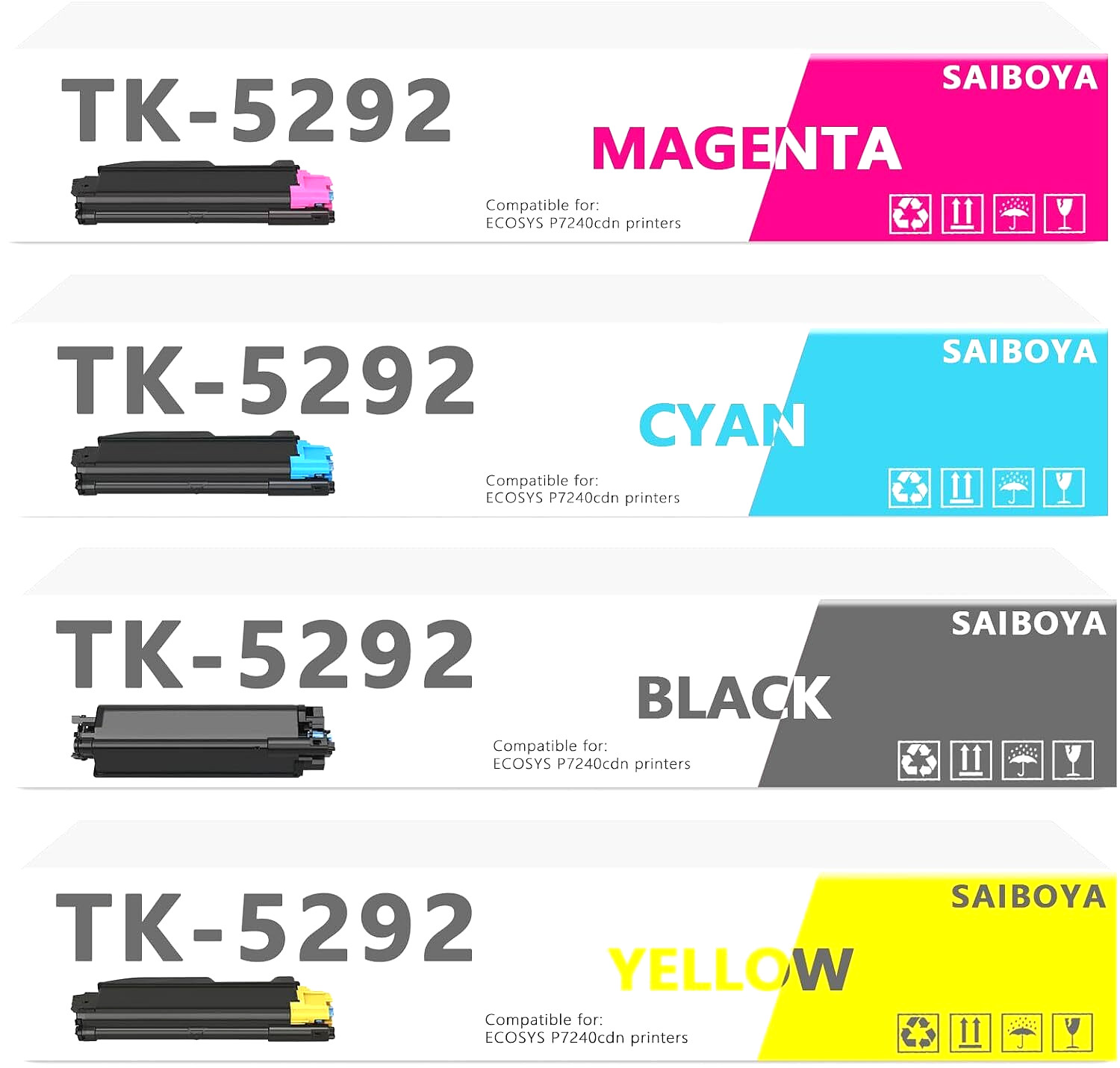 TK-5292 High-Yield Toner Cartridge Compatible for Kyocera ECOSYS P7240cdn Series