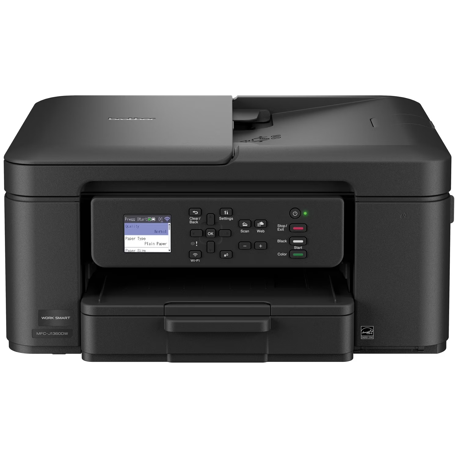 Brother MFC-J1360DW Work Smart Wireless All-in-One Color Printer – Prints on Bot