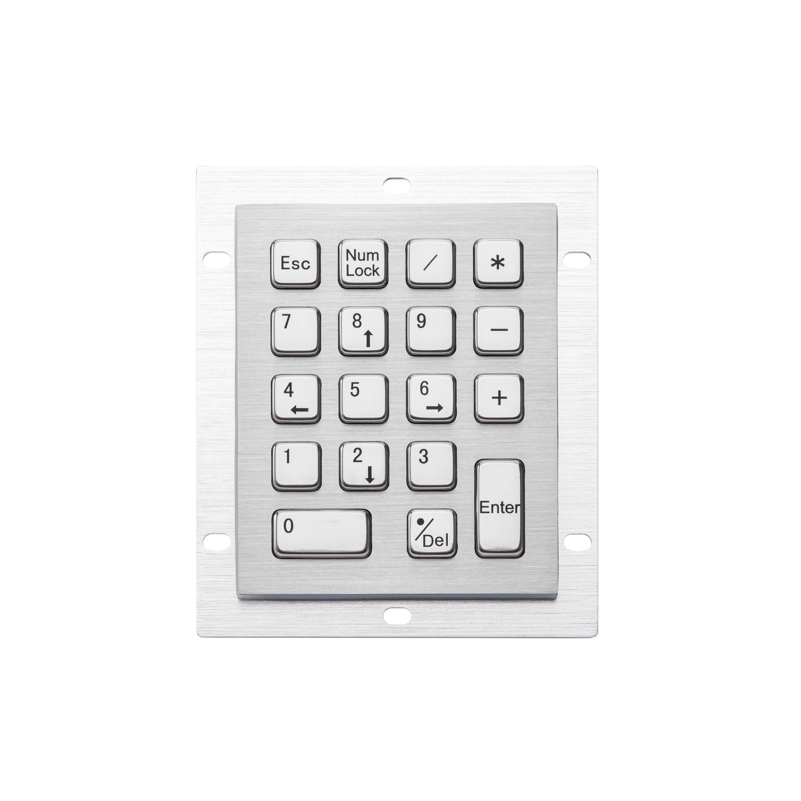 18 Key IP65 Compact Vandal Proof Stainless Steel Industrial Metal Numeric Keypad