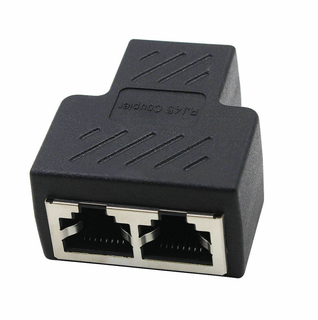 1-10X Ethernet Splitter 1 To 2 RJ45 LAN Port Internet Cable Adapter Connector