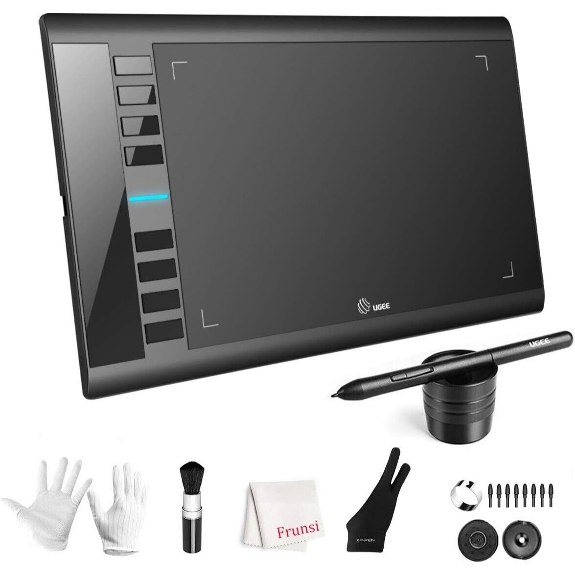 Graphics Drawing Tablet, UGEE M708 10 x 6 inch Large Drawing Tablet with 8 Hot