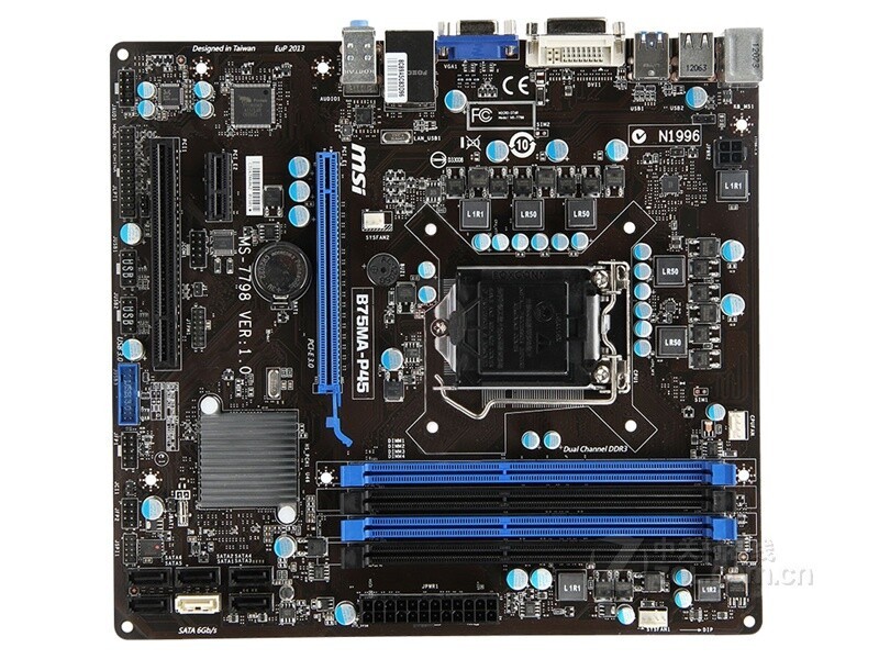 Original MSI B75MA-P45 Intel B75 Motherboard LGA 1155 Socket DDR3 USB3.0 DVI