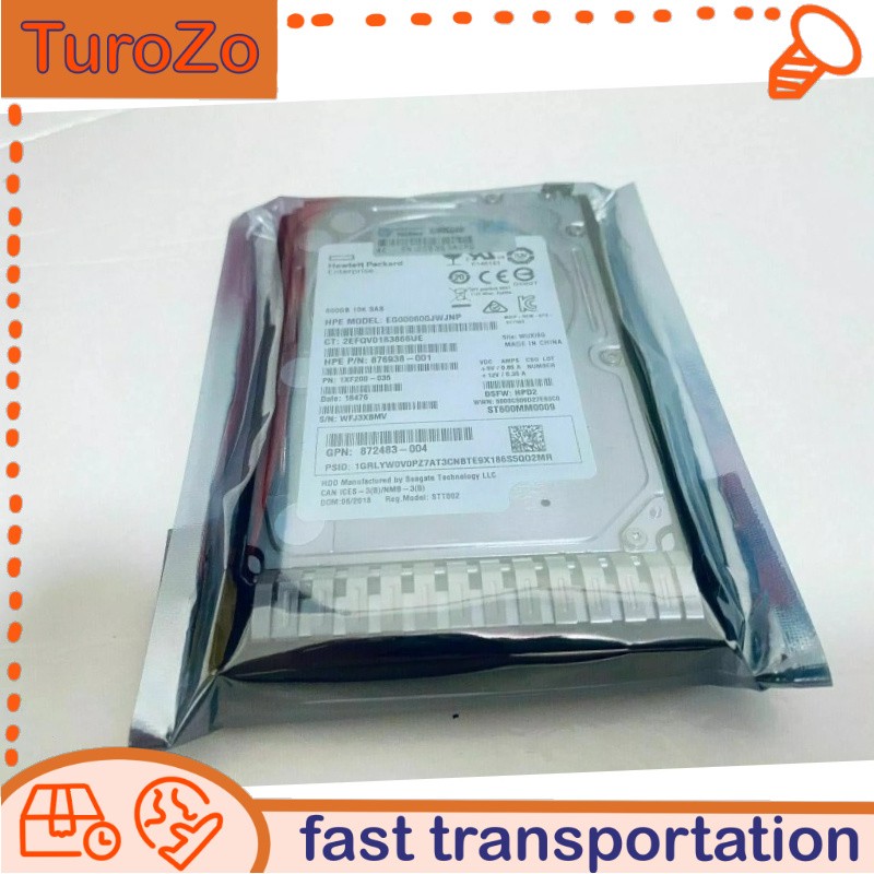872477-B21 New HP 872736-001 2.5" 600GB 12Gb/s SAS 10K SFF SC HP HDD Hard