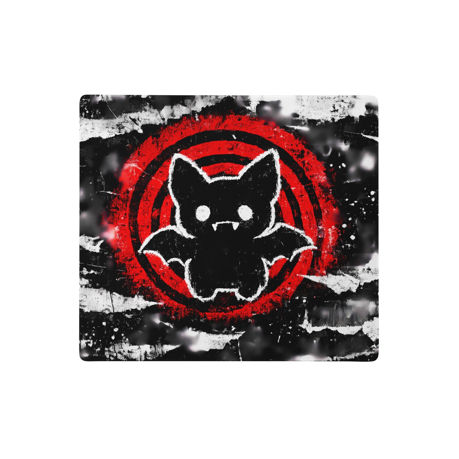 Gothic Cute Bat Grunge Red Black Art Gaming Mouse Pad XL Desk Mat Non Slip