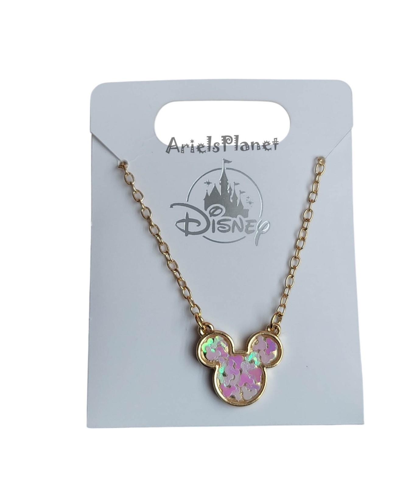  Disney Parks Star Mickey Mouse Ear Gold Tone Necklace