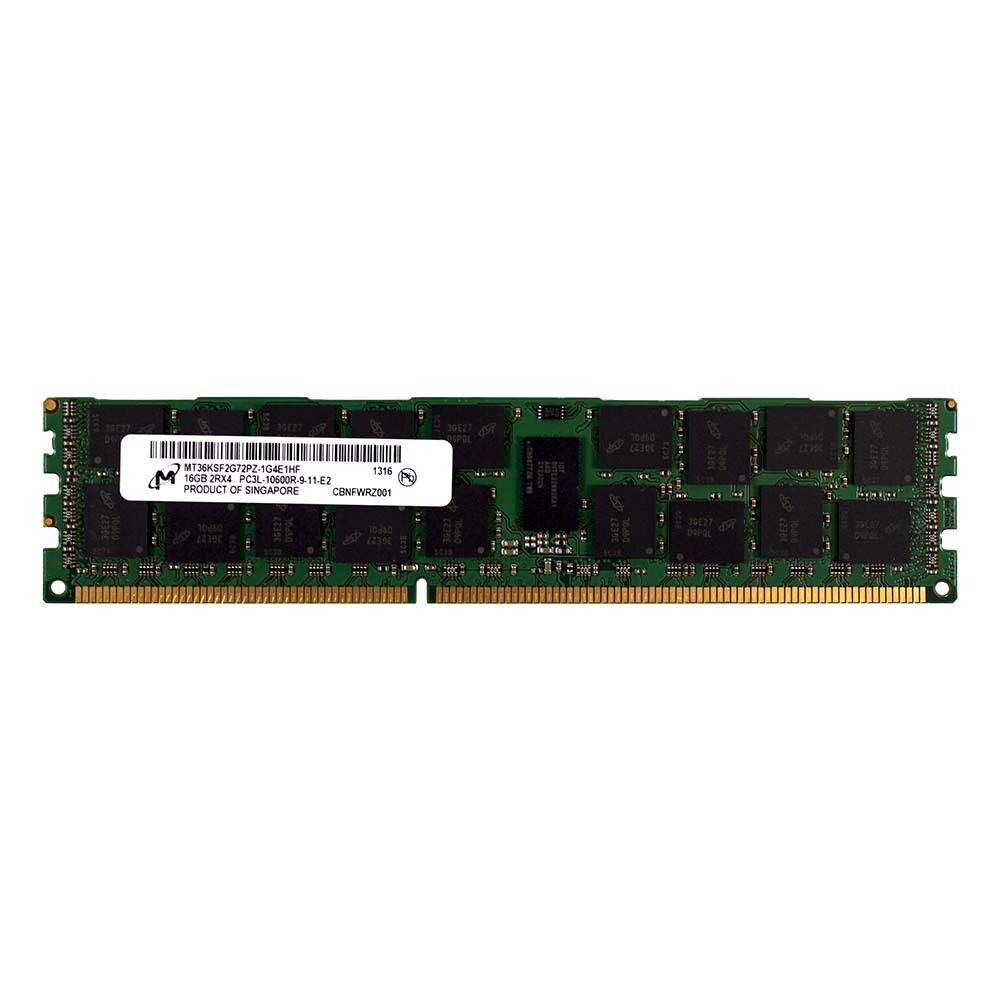 Micron 16GB 2Rx4 PC3L-10600R DDR3 1333 MHz 1.35V ECC REG RDIMM Memory RAM 1x 16G