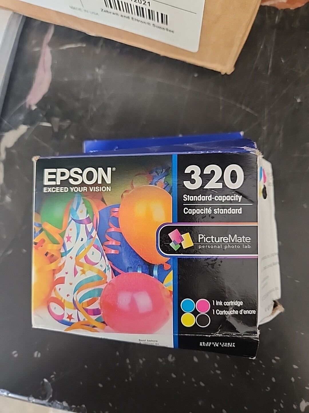 Genuine Epson T320 PictureMate Black/Cyan/Magenta/Yellow Ink - Exp.: 09/2023