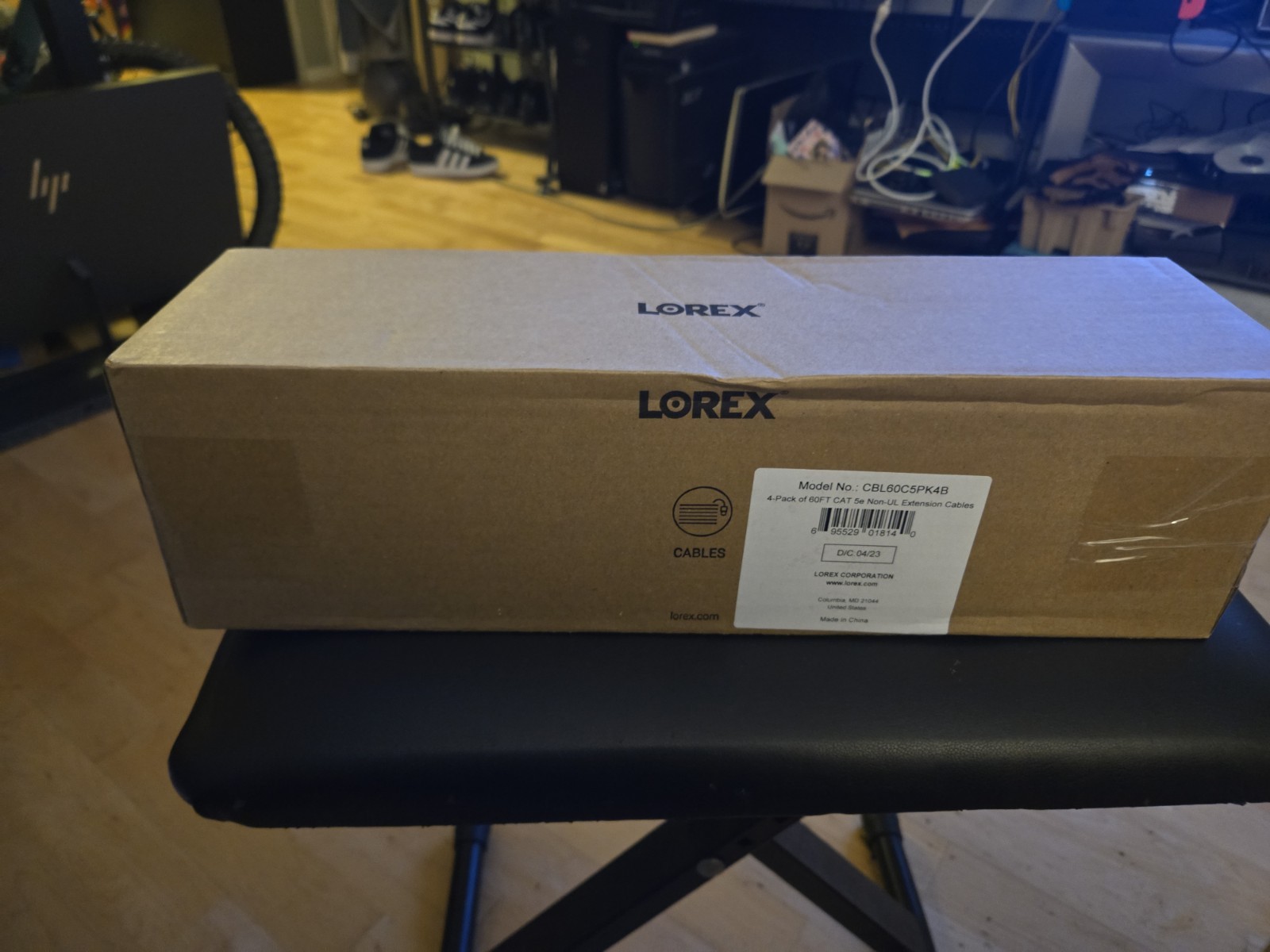 Lorex 4 CAT5E Network Cable GRAY 60ft (18.3m) New Sealed Non-UL Extension Cable