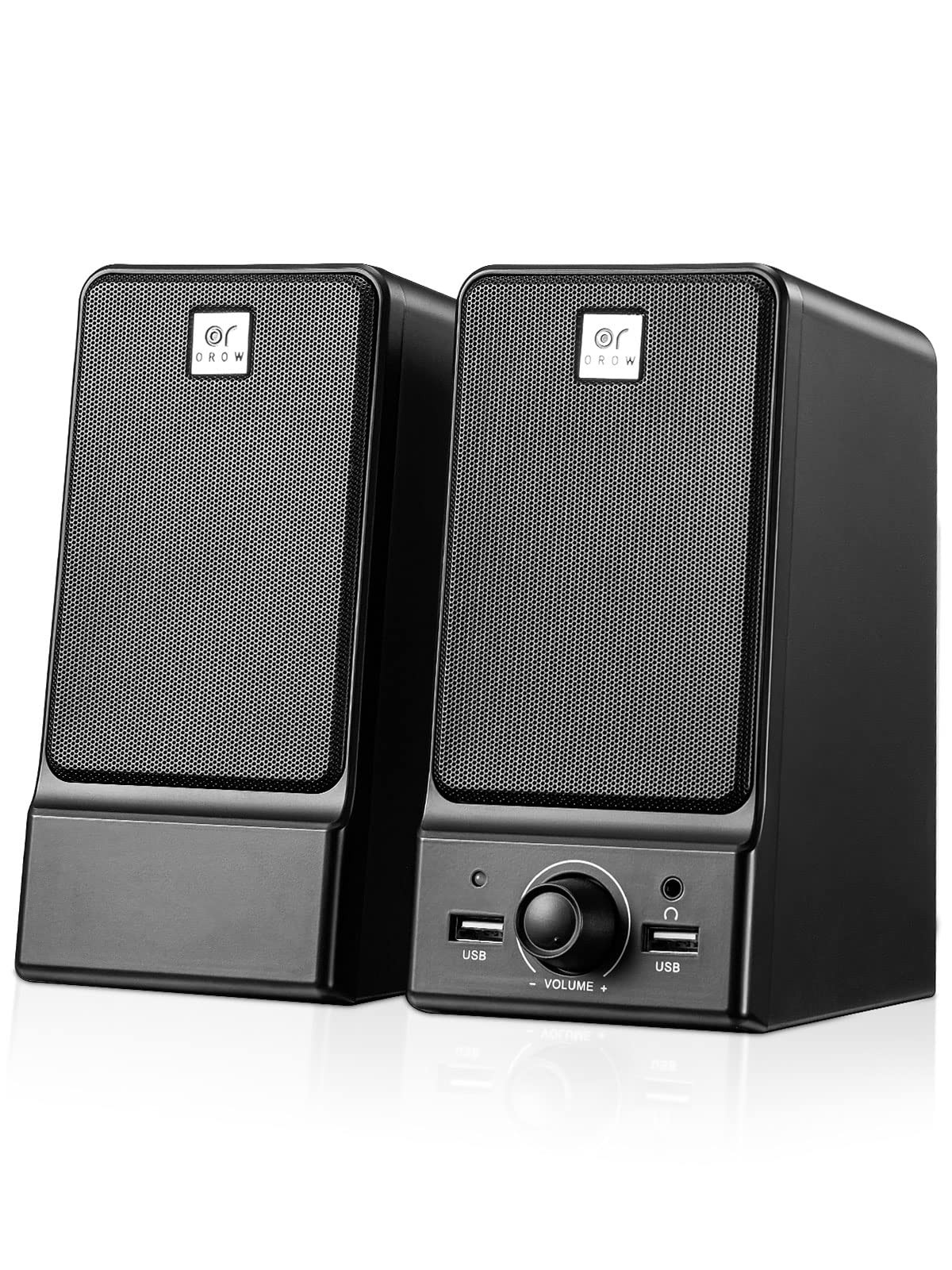 OROW USB Computer Speakers,HiFi Stereo PC Speakers,16W Desktop Speaker,Builti...