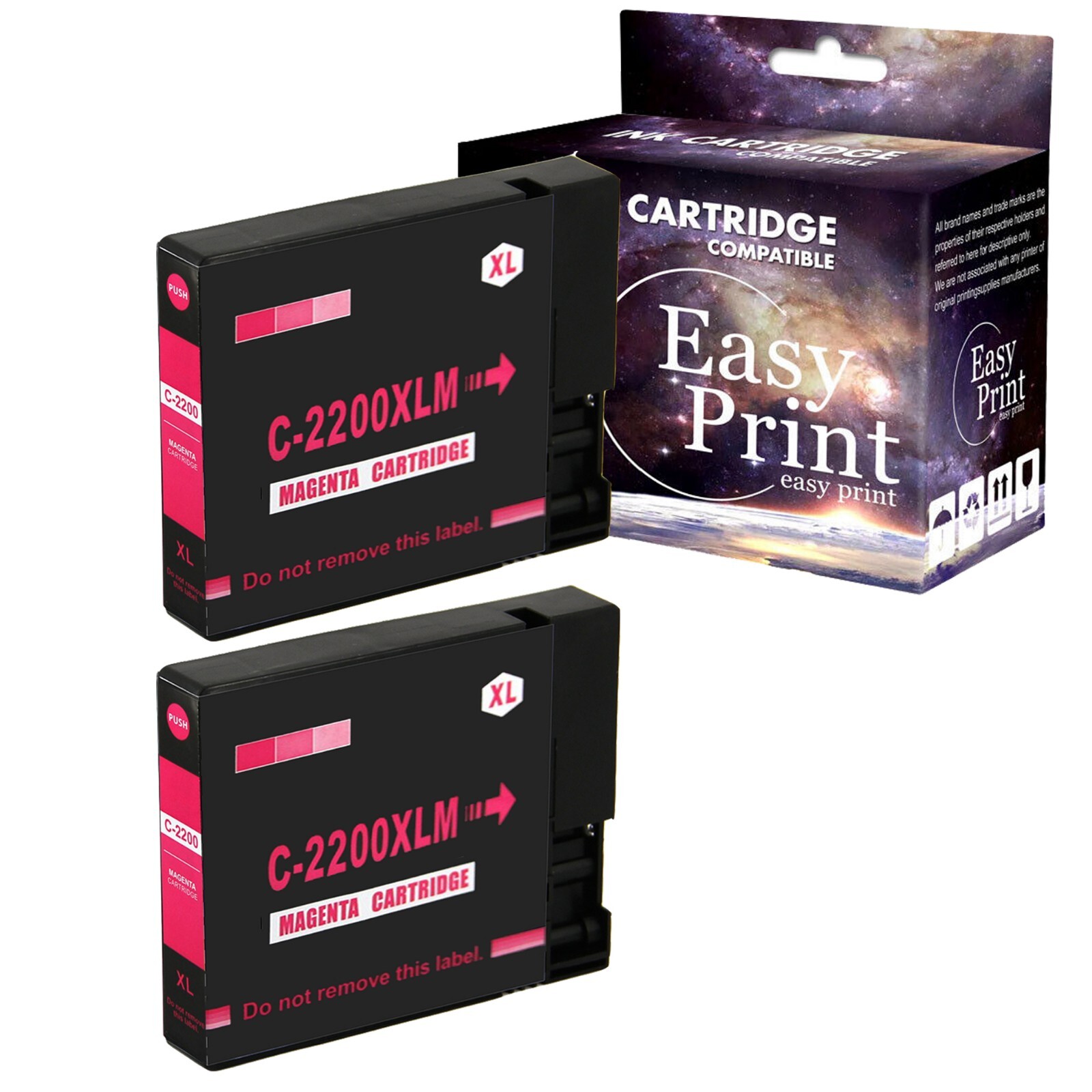 2PK PGI-2200 PGI2200 Magenta Ink Cartridge 2200XL for MB5320 MB5120 Printer