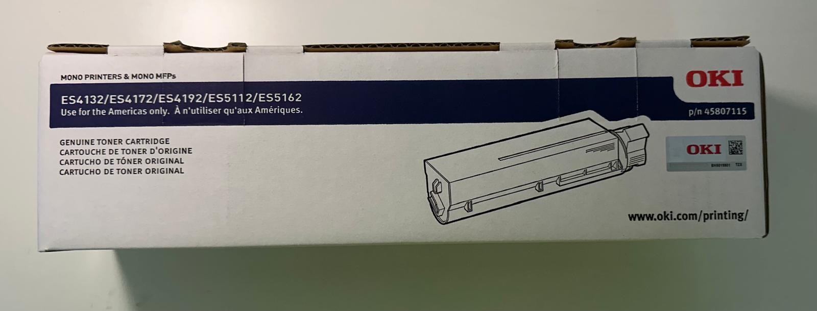Okidata Genuine 45807115 Toner ES5112 ES5162 ES4192 ES4172 ES4132 Original OKI