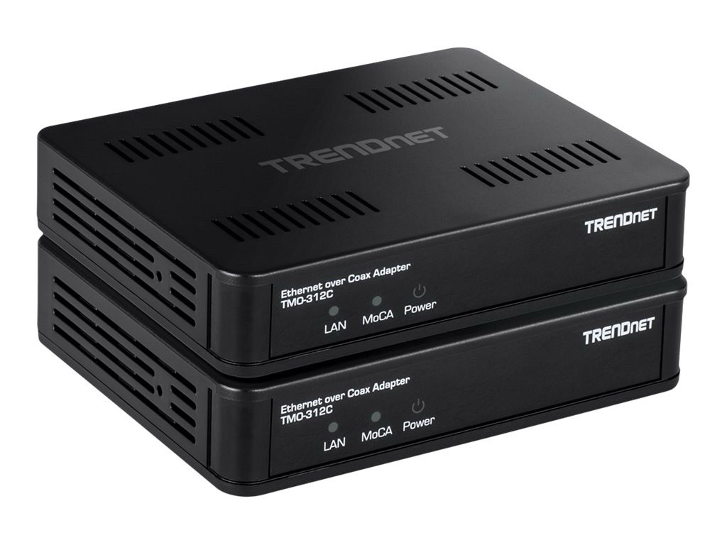 TRENDnet TMO-312C2K, MoCA 2.0 Ethernet Over Coax Adapter (2-Pack)