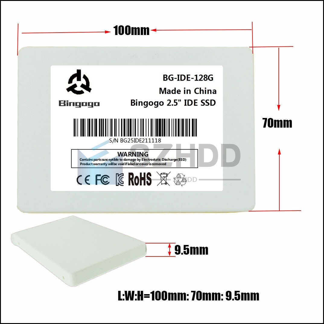 2.5 Inch 128GB 256GB 512GB PATA IDE 44 Pin SSD For Laptop IBM T40 T41 Hard Drive