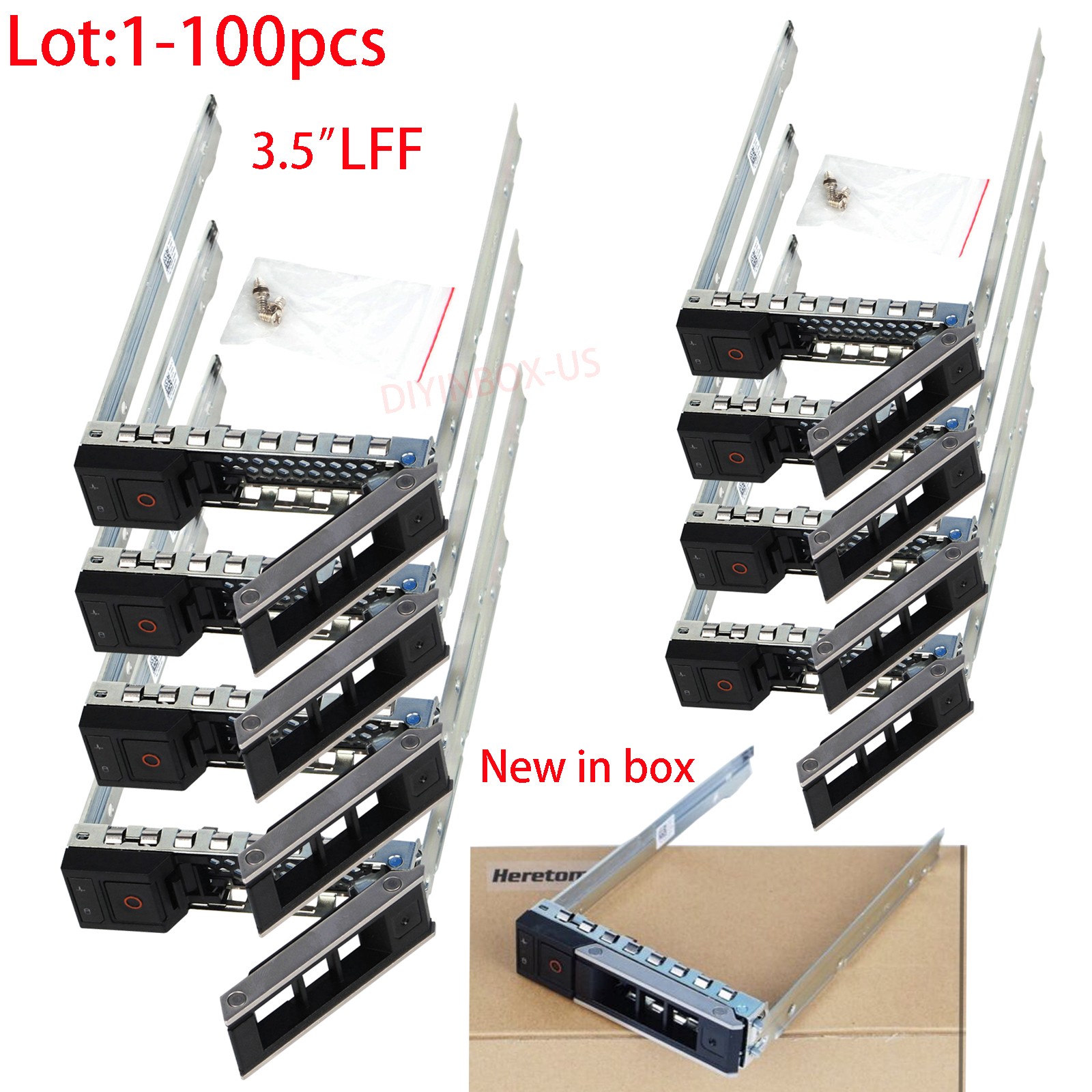 Lot X7K8W 3.5"LFF Dell HDD Drive Caddy Tray R340 R440 R540 R640 R7425 C6420 14th