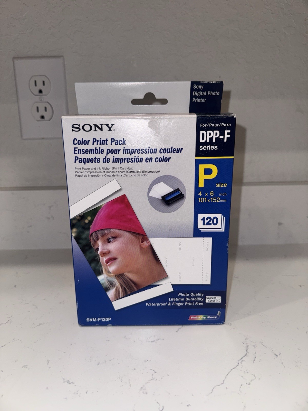 Sony SVM-F120P 4x6 Photo Paper 120 Prints Super Coat 2 for DPP-F Printer