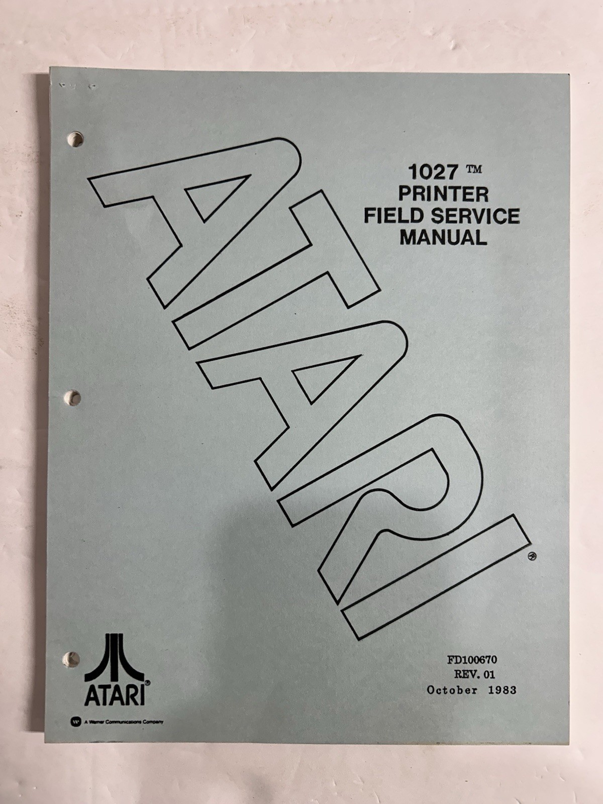 Atari 1027 Printer Field Service Manual
