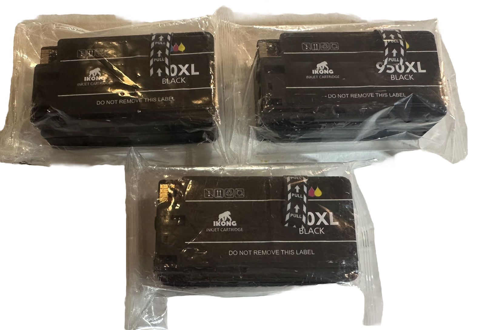 3 Ikong 950XL Black Ink Cartridges (New-Vacuum Sealed)