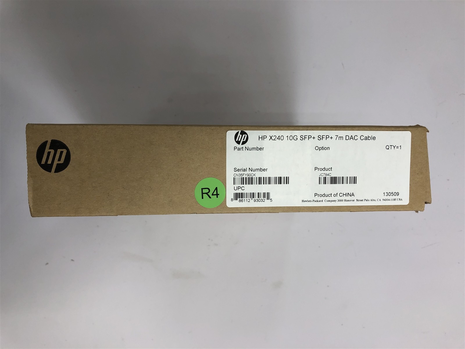 New Open Box JC784C Genuine HPE X240 10G SFP+ 7m Direct Attach Copper Cable