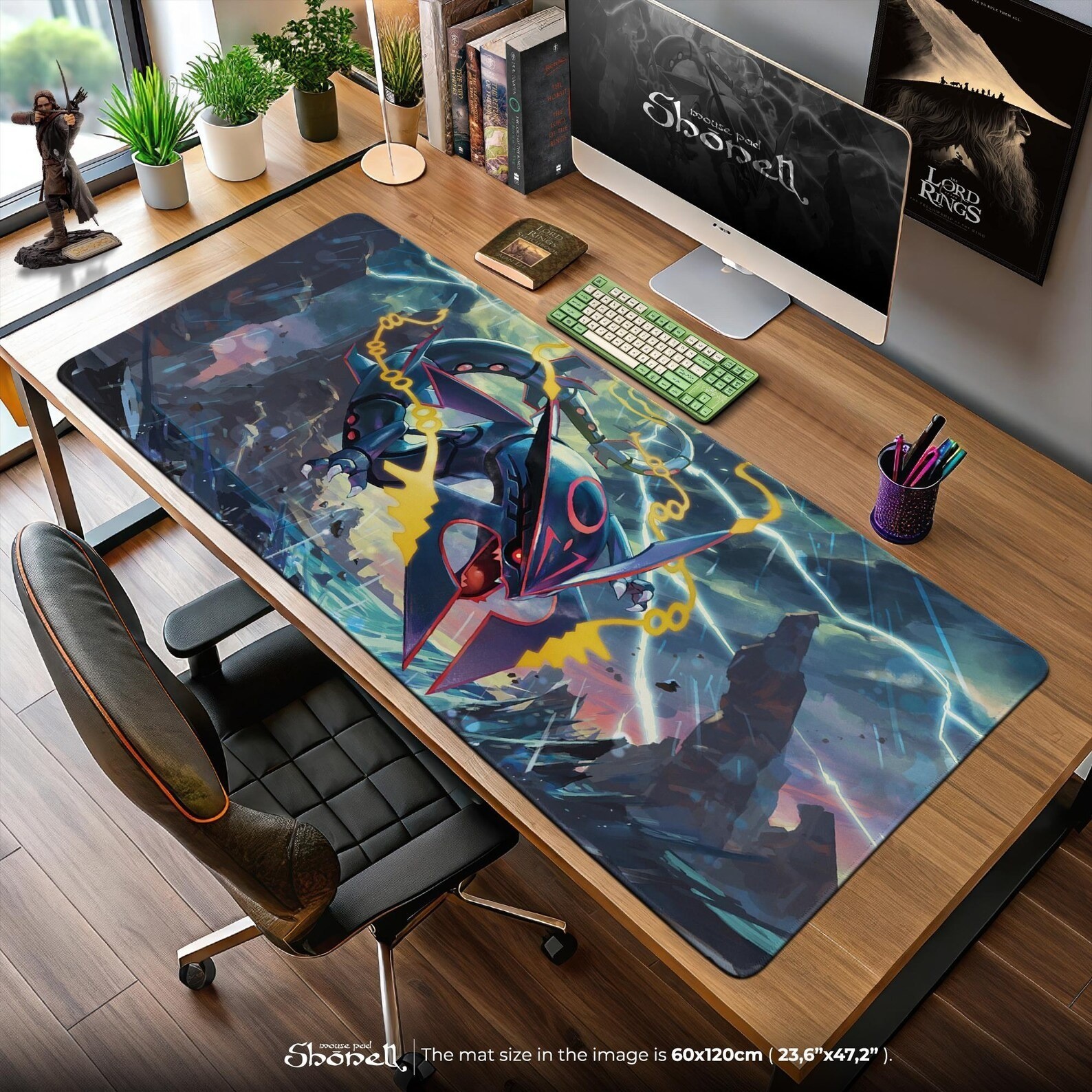 Mega Rayquaza Pokemon Primal Sky Battl Gaming Mouse Pad Desk Mat Accessories