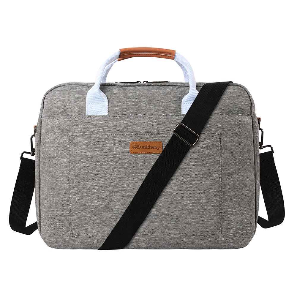 Gray Nylon Laptop Case Travel Briefcase For 15" Microsoft Surface Laptop 5 / 4