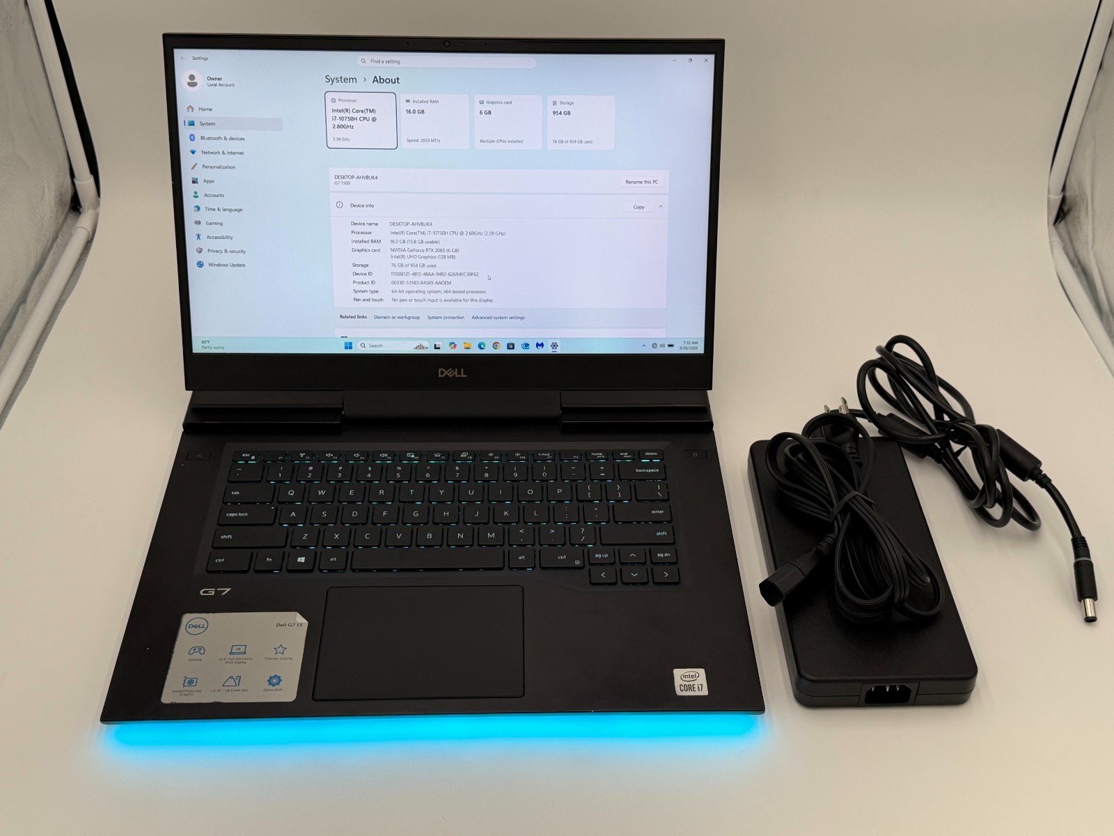 Dell G7 15 15.6" FHD Gaming Laptop i7-10750H 16GB 1TB NVMe SSD RTX 2060