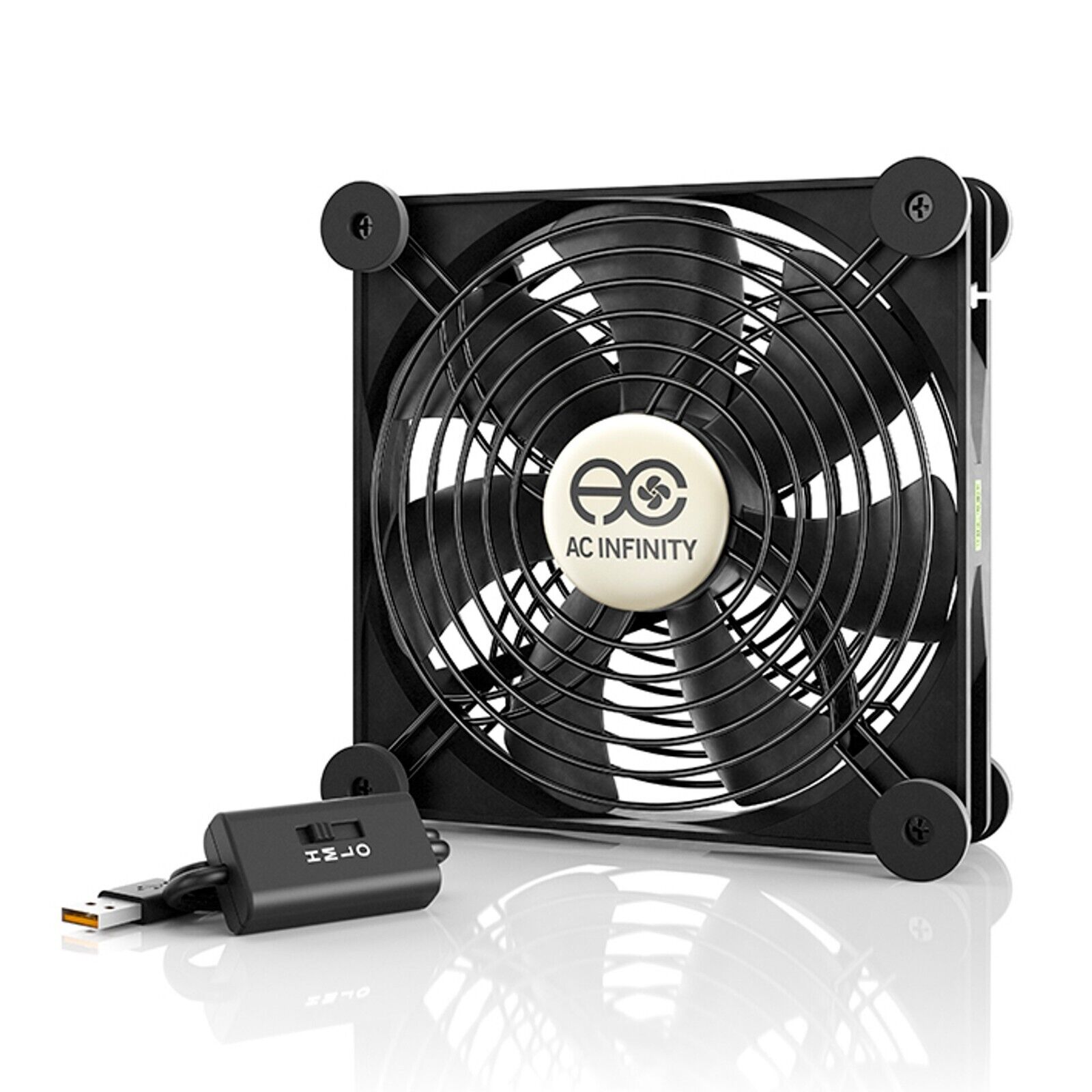 Ultra Quiet 120mm USB Cooling Fan Dual Ball Bearings with Speed Controller