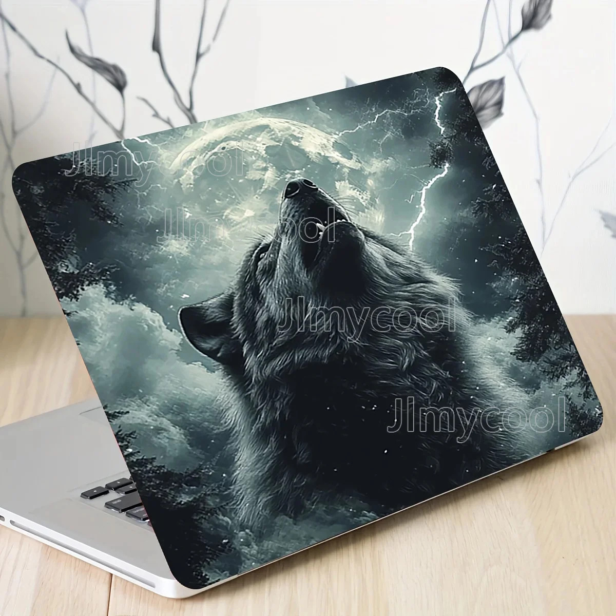 2 Piece Laptop Wolf Pattern Art Skin Sticker Protective Cover Universal Netbook 