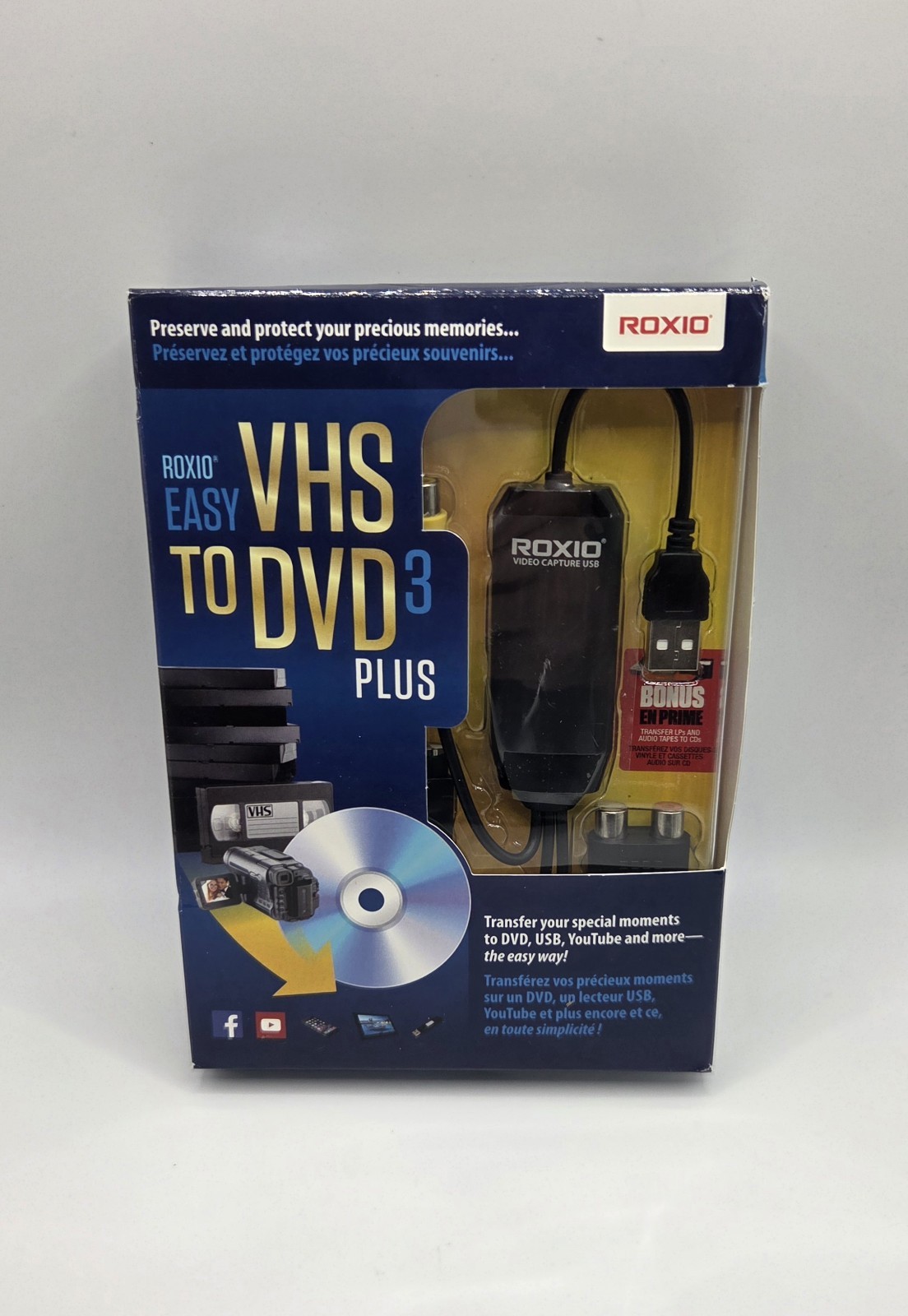 Roxio Easy VHS to DVD 3 Plus Brand New  Sealed Transfer VHS to DVD