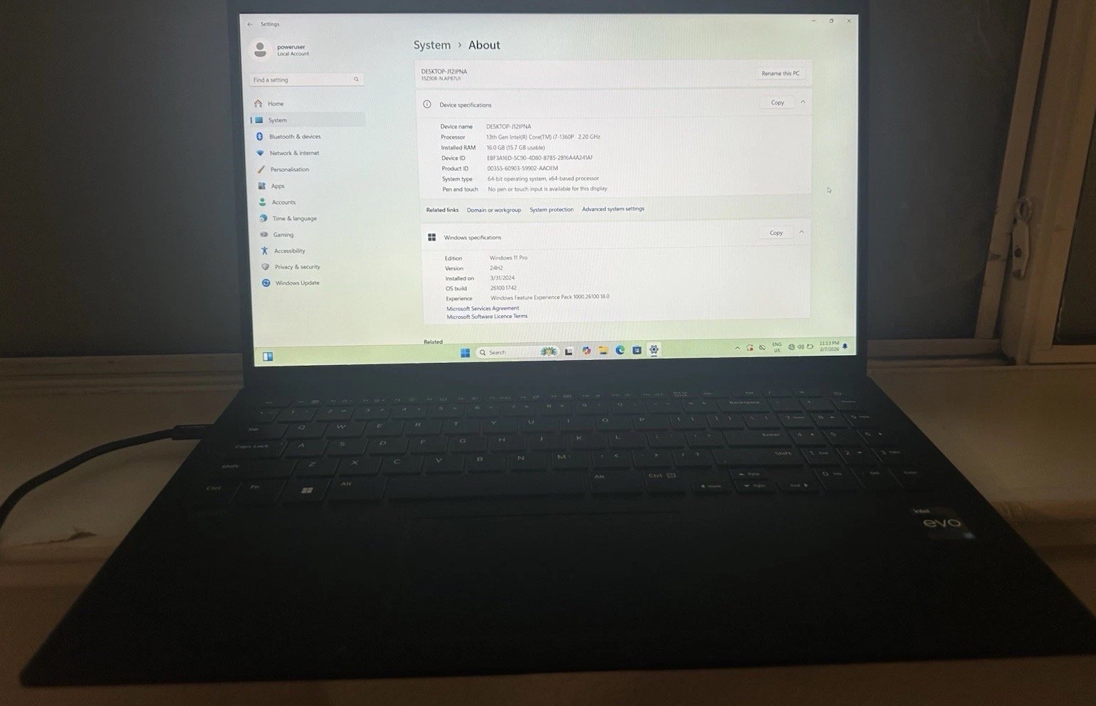 LG Gram 15Z90R-N.APB7U1 Laptop I7-1360P, 16GB RAM, 1TB SSD, W11P