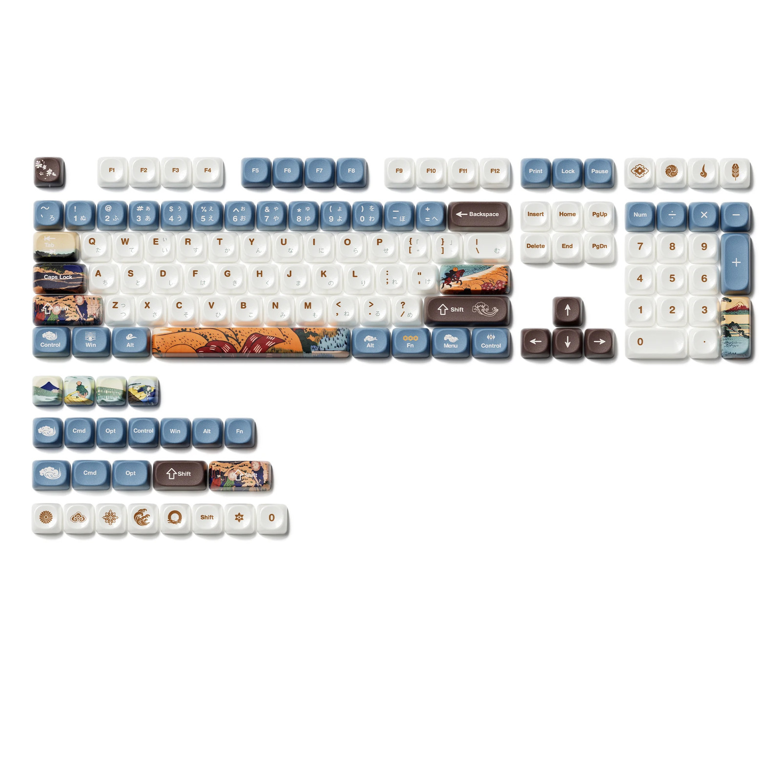 XVX MOA 132 Key Japanese PBT Keycaps 5-Side Dye-Sub Ceramic Glaze Coating