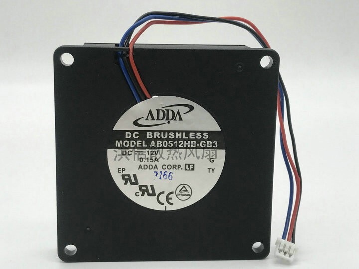 ADDA 5010 AB0512HB-GB3 12V 0.15A 5CM 50mm Turbo Blower Ultra Thin Fan 3pin