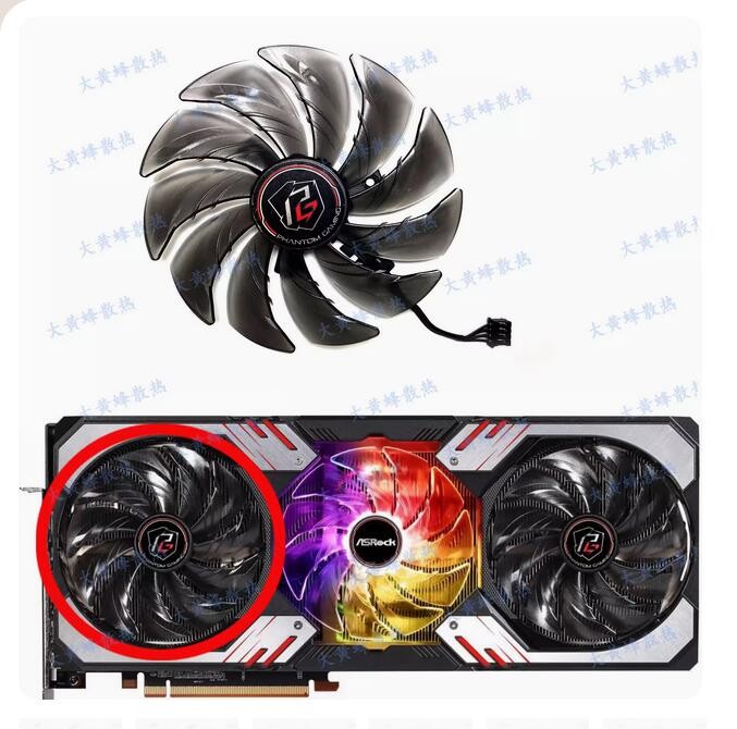 Graphics Card Fan FDC10U12S9-C For ASROCK RX6800XT 6900XT 6950XT Phantom %%