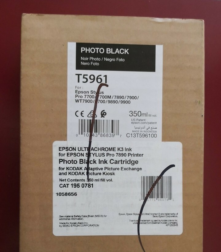 10-2021 Genuine EPSON T5961 Photo Black Ink 350ml for Stylus 7890/7900/9890/9900