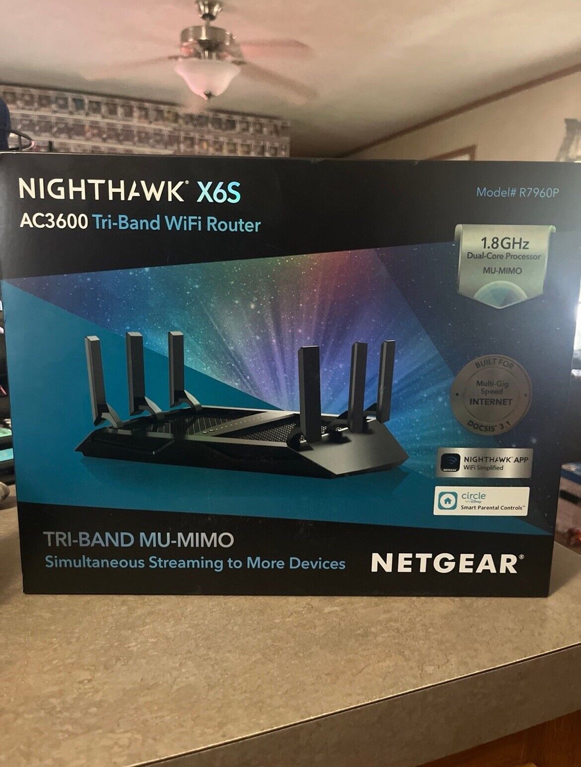 NETGEAR Nighthawk X6S AC3600 Tri-Band 2 Port WiFi Router (R7960P)