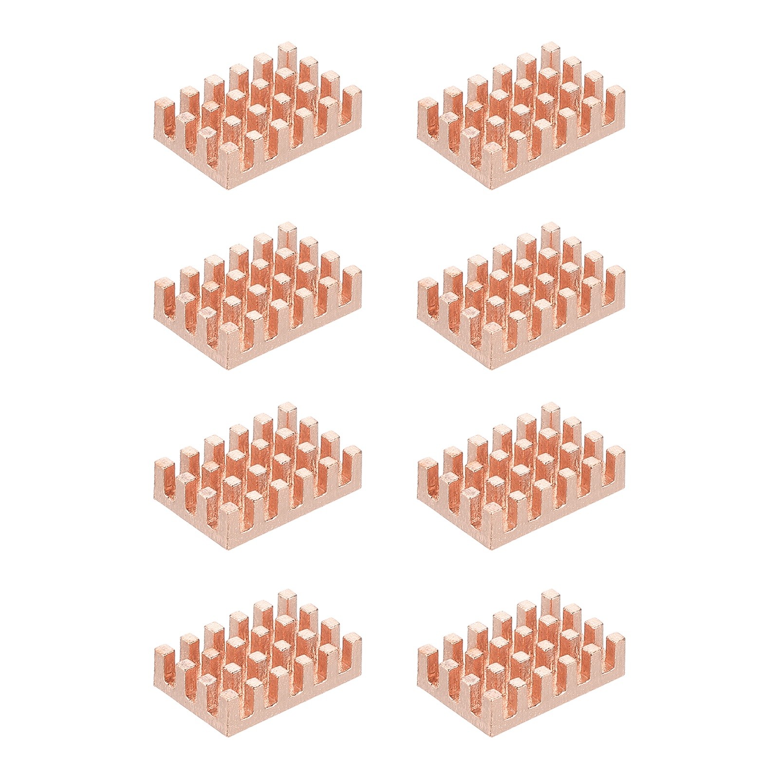 8 Pcs Copper Heatsink 10x15x4mm, Heat Sink Cooler Radiator for