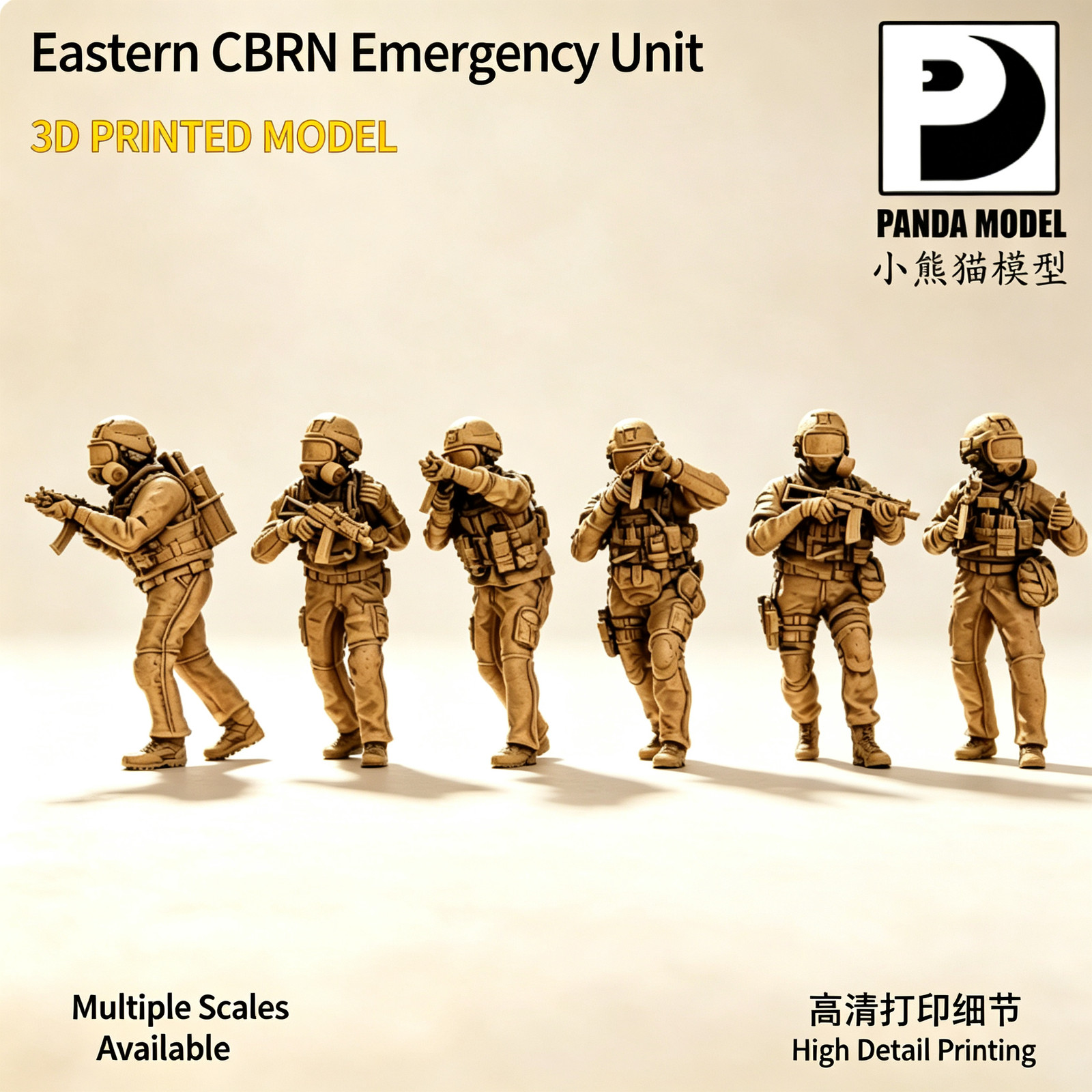 3D Printed 1/72/64/48 Eastern Chemical Defense Emergency Team Unpainted Model