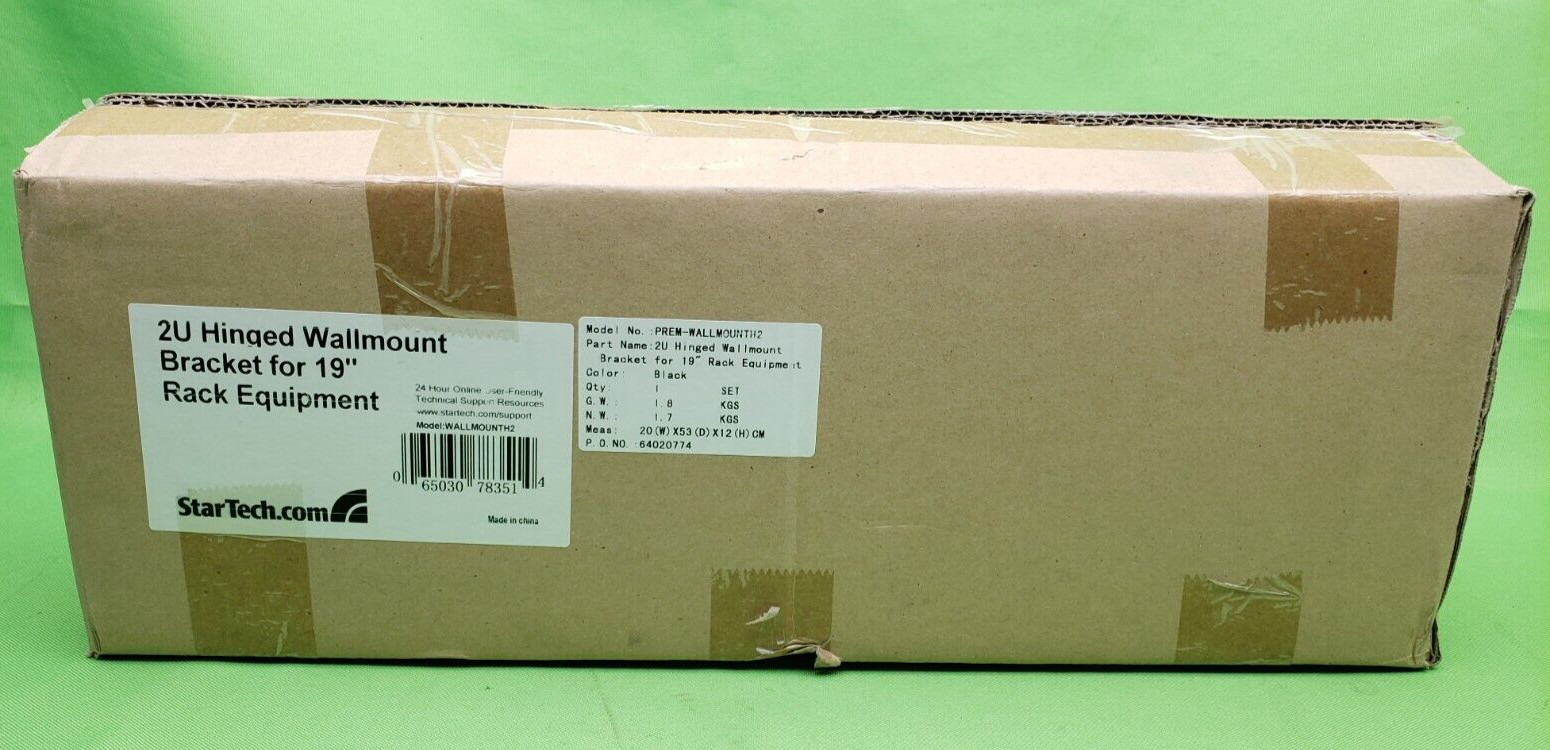 Lot Of 2: *Open Box* StarTech 2U 19in Hinged Wallmount Bracket for Patch Panels