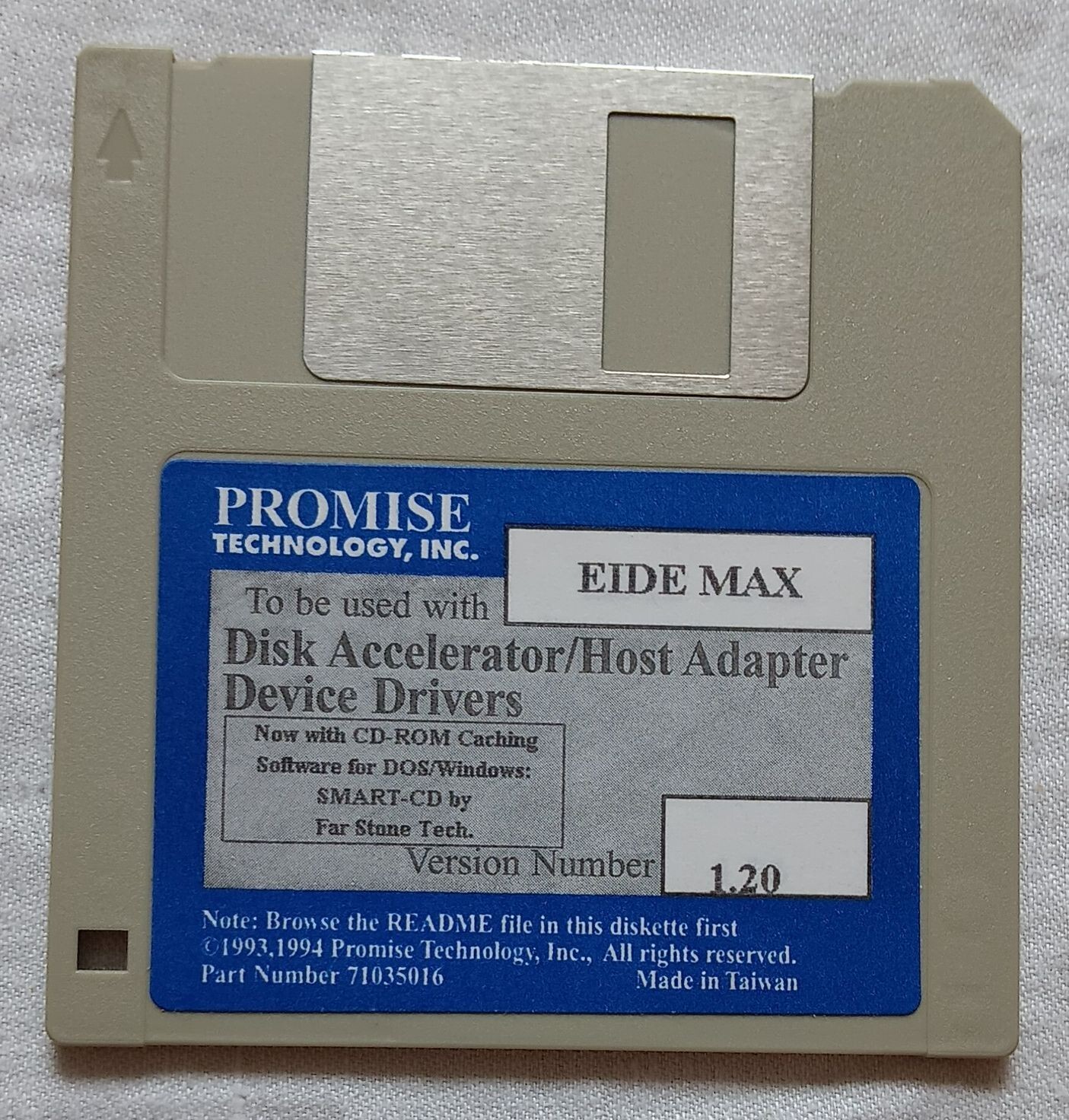PROMISE EIDE MAX Enhanced 3.5" Diskette Accelerator Host Adapter Device Drivers