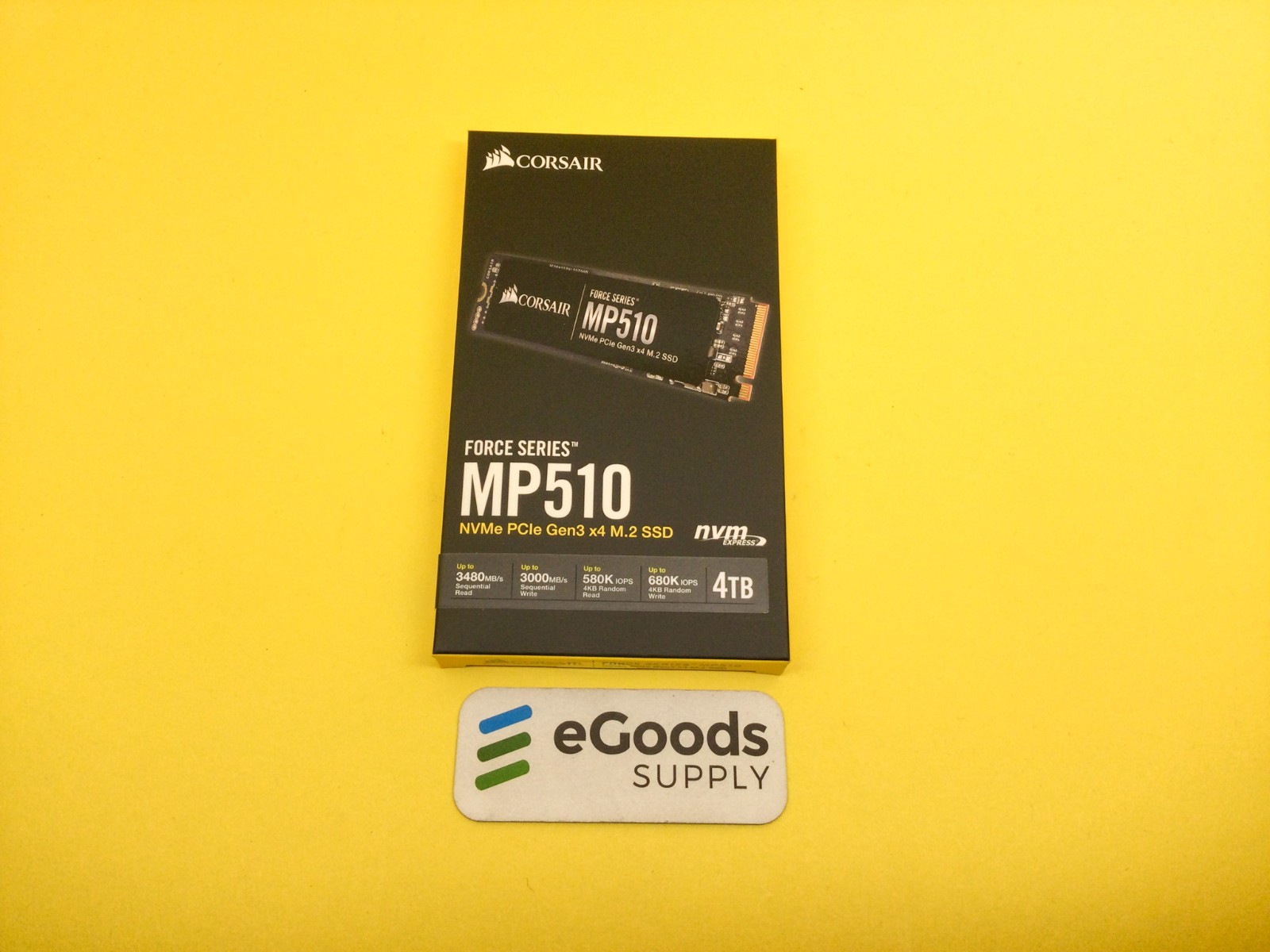 CSSD-F4000GBMP510 Corsair Force MP510 4TB NVMe PCIe Gen3 x4 M.2 SSD New Sealed