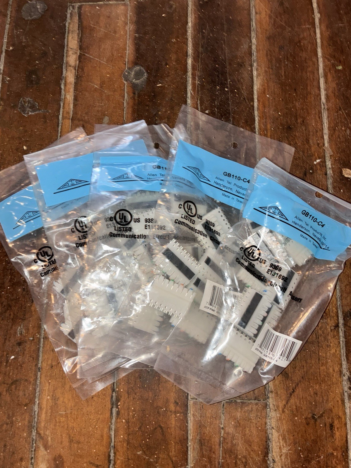 Allen Tel GB110-C4 Cat5e 110 Punch Down Connector Module 4-Pack